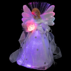 Northlight Color-changing Fiber Optic Angel With Rose Christmas Tree Topper - 12" - White 10 Northlight Color-changing Fiber Optic Angel With Rose Christmas Tree Topper - 12" - White -Northlight Christmas northlight rp97052 on20black 01 2 97163.1727404099
