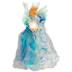 Northlight Lighted Fiber Optic Angel Christmas Tree Topper - 12" - Blue And White -Northlight Christmas northlight rp97054 03 2 00378.1727404099