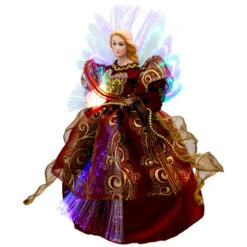 Northlight Lighted Fiber Optic Angel Christmas Tree Topper - 12" - Burgundy 11 Northlight Lighted Fiber Optic Angel Christmas Tree Topper - 12" - Burgundy -Northlight Christmas northlight rp97055 02 2 68970.1727404102