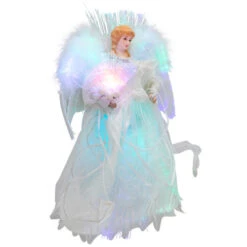 Northlight Fiber Optic Color-Changing Angel With Dove Christmas Tree Topper - 12" - White 12 Northlight Fiber Optic Color-Changing Angel With Dove Christmas Tree Topper - 12" - White -Northlight Christmas northlight rp97057 03 2 32054.1727404099