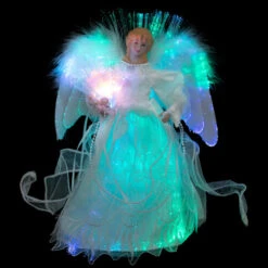 Northlight Fiber Optic Color-Changing Angel With Dove Christmas Tree Topper - 12" - White 10 Northlight Fiber Optic Color-Changing Angel With Dove Christmas Tree Topper - 12" - White -Northlight Christmas northlight rp97057 on20black 01 2 09869.1727404099