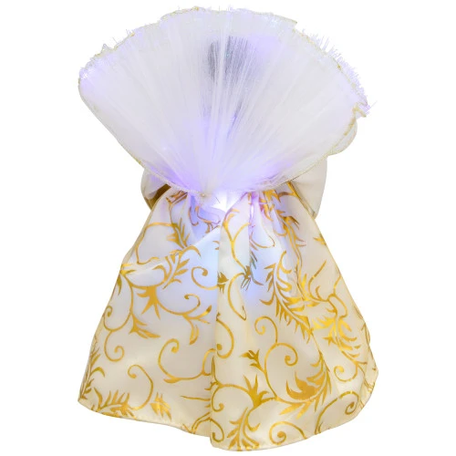 Northlight Lighted Fiber Optic African American Angel Christmas Tree Topper - 12" - Gold 8 Northlight Lighted Fiber Optic African American Angel Christmas Tree Topper - 12" - Gold - Image 6