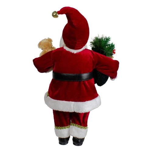Northlight 18" Standing Santa Christmas Figure With A Plush Bear 7 Northlight 18" Standing Santa Christmas Figure With A Plush Bear - Image 5