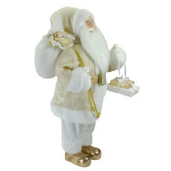 Northlight 18" Gold And White Standing Santa Christmas Figure With Presents -Northlight Christmas northlight sa88374 1 48742.1665519672