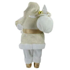 Northlight 18" Gold And White Standing Santa Christmas Figure With Presents -Northlight Christmas northlight sa88374 2 84332.1665519672