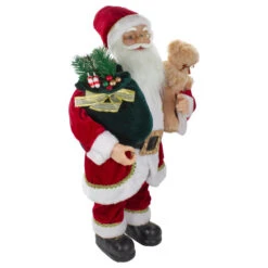 Northlight 2' Standing Santa Christmas Figure With A Plush Bear -Northlight Christmas northlight sa91099 1 60195.1665611635