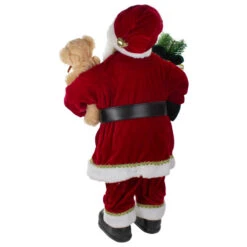 Northlight 2' Standing Santa Christmas Figure With A Plush Bear -Northlight Christmas northlight sa91099 2 94311.1665611635