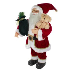 Northlight 2' Standing Santa Christmas Figure With A Plush Bear -Northlight Christmas northlight sa91099 3 21309.1665611635