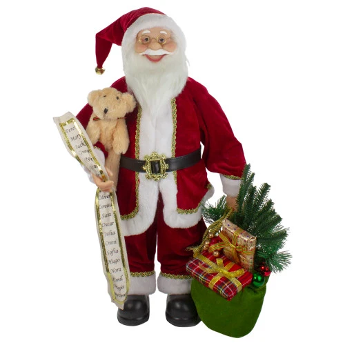 Northlight 2' Standing Santa Christmas Figure With Presents And A Naughty Or Nice List 3 Northlight 2' Standing Santa Christmas Figure With Presents And A Naughty Or Nice List