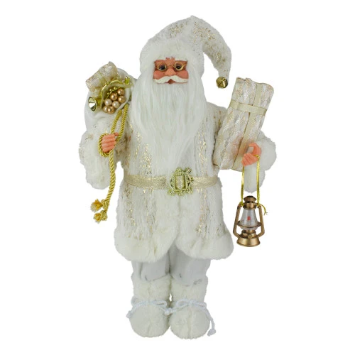 Northlight Standing Santa With Lantern And Presents Christmas Figure - 12" 3 Northlight Standing Santa With Lantern And Presents Christmas Figure - 12"