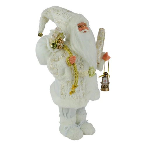 Northlight Standing Santa With Lantern And Presents Christmas Figure - 12" 5 Northlight Standing Santa With Lantern And Presents Christmas Figure - 12" - Image 3