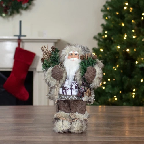 Northlight Mountain Santa Standing Christmas Figure - 12" 4 Northlight Mountain Santa Standing Christmas Figure - 12" - Image 2