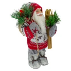Northlight Standing Nordic Santa With Skis Christmas Figure - 12" -Northlight Christmas northlight sa91116 1 49300.1611374215