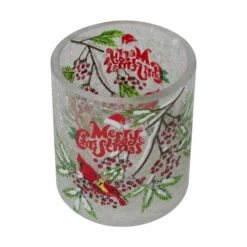 Northlight 2.75-Inch Cardinal And Pine Hand Painted Flameless Christmas Candle Holder -Northlight Christmas northlight se90033 2 62745.1605147742