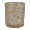 Northlight 3" Matte Silver And Gold Stars And Snowflakes Flameless Glass Candle Holder -Northlight Christmas northlight se90058 12251.1663515011