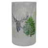 Northlight 10" Deer, Pine And Snowflakes Hand Painted Flameless Glass Christmas Candle Holder 2 Northlight 10" Deer, Pine And Snowflakes Hand Painted Flameless Glass Christmas Candle Holder -Northlight Christmas northlight se91533 71314.1604023640