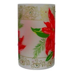 Northlight 10" Hand-Painted Red Poinsettias And Gold Flameless Glass Christmas Candle Holder 12 Northlight 10" Hand-Painted Red Poinsettias And Gold Flameless Glass Christmas Candle Holder -Northlight Christmas northlight se91538 1 01388.1605147744