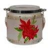 Northlight 4" Hand-Painted Red Poinsettias And Gold Flameless Glass Christmas Candle Holder -Northlight Christmas northlight se91539 15674.1604888188