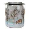 Northlight 6.25" Trees And Fawns Flameless Glass Candle Lantern 1 Northlight 6.25" Trees And Fawns Flameless Glass Candle Lantern -Northlight Christmas northlight se91542 94822.1604023639