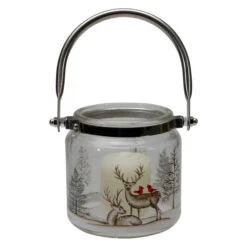 Northlight 4" Hand-Painted Pine Trees And Deer Flameless Glass Christmas Candle Holder 15 Northlight 4" Hand-Painted Pine Trees And Deer Flameless Glass Christmas Candle Holder -Northlight Christmas northlight se91543 4 20193.1605147744