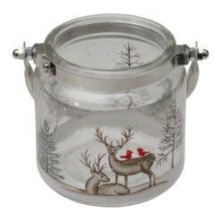 Northlight 4" Hand-Painted Pine Trees And Deer Flameless Glass Christmas Candle Holder 11 Northlight 4" Hand-Painted Pine Trees And Deer Flameless Glass Christmas Candle Holder -Northlight Christmas northlight se91543 5 89831.1664638981