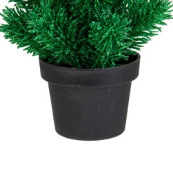 Northlight Potted Glittered Artificial Pine Christmas Tree - 8.5" - Green - Unlit -Northlight Christmas northlight sf89180 3 sample 64651.1601169975