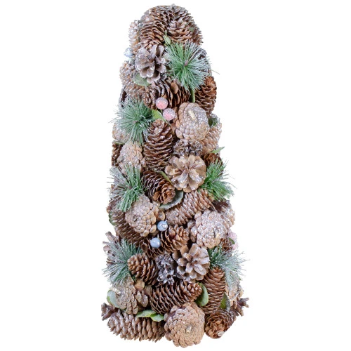 Northlight Glittered Pinecone Berry Christmas Tree - 16.5" - Green And Brown 3 Northlight Glittered Pinecone Berry Christmas Tree - 16.5" - Green And Brown