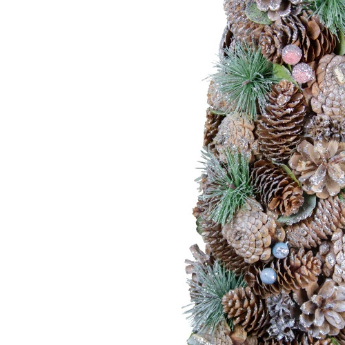 Northlight Glittered Pinecone Berry Christmas Tree - 16.5" - Green And Brown 6 Northlight Glittered Pinecone Berry Christmas Tree - 16.5" - Green And Brown - Image 4