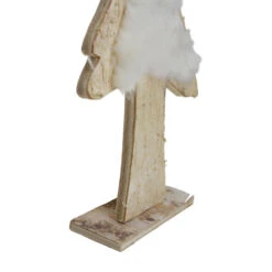 Snowy Wooden Tree Christmas Decoration - 14.5" - Beige And White -Northlight Christmas northlight sh89632 3 41721.1669884313