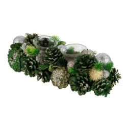 Northlight 13" Green Pinecone And Silver Glitter Ornaments Christmas Tealight Candle Holder 9 Northlight 13" Green Pinecone And Silver Glitter Ornaments Christmas Tealight Candle Holder -Northlight Christmas northlight sh94271 3 11652.1667981944
