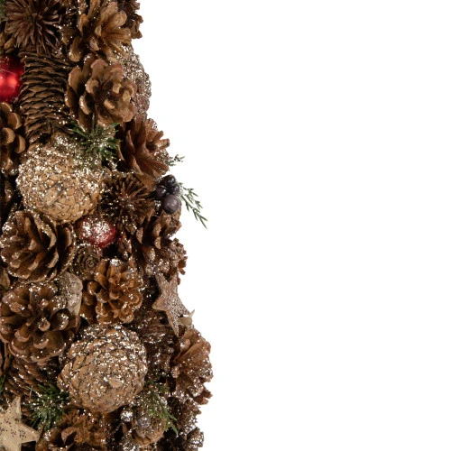 Northlight Pinecone, Berry And Star Cutouts Christmas Cone Tree Decoration - 17" 5 Northlight Pinecone, Berry And Star Cutouts Christmas Cone Tree Decoration - 17" - Image 3