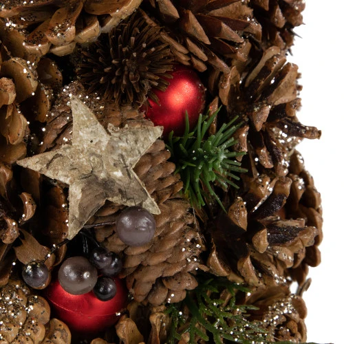 Northlight Pinecone, Berry And Star Cutouts Christmas Cone Tree Decoration - 17" 4 Northlight Pinecone, Berry And Star Cutouts Christmas Cone Tree Decoration - 17" - Image 2