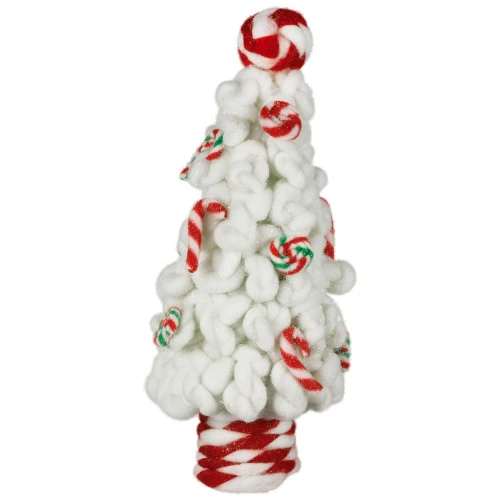 Northlight Plush Tree With Peppermint And Candy Canes Christmas Decoration - 16.5" 3 Northlight Plush Tree With Peppermint And Candy Canes Christmas Decoration - 16.5"