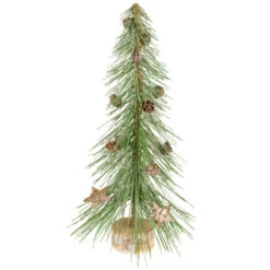 Northlight Frosted Bottle Brush Tree On Wooden Base Christmas Decoration - 13" -Northlight Christmas northlight sh96114 02 44063.1720742956