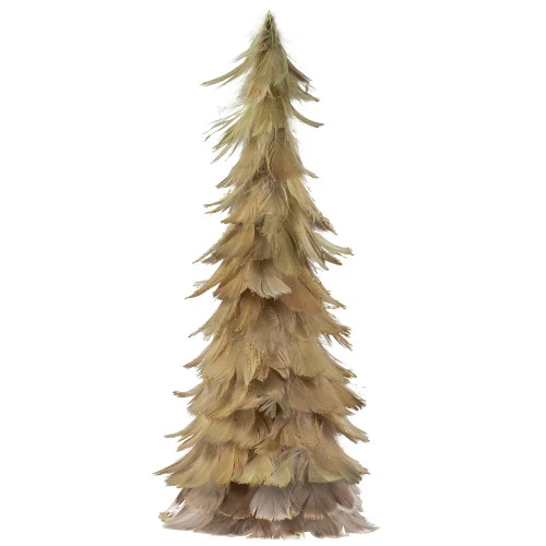 Northlight Small Layered Feathers Cone Tree Christmas Tabletop Decoration - 15.75" 3 Northlight Small Layered Feathers Cone Tree Christmas Tabletop Decoration - 15.75"