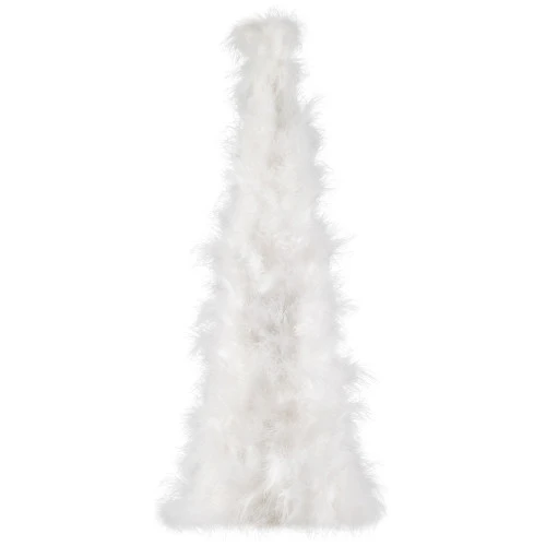 Northlight Layered Wispy Feather Cone Tree Christmas Decoration - 19.5" - Winter White 4 Northlight Layered Wispy Feather Cone Tree Christmas Decoration - 19.5" - Winter White - Image 2