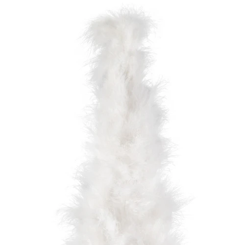 Northlight Layered Wispy Feather Cone Tree Christmas Decoration - 19.5" - Winter White 6 Northlight Layered Wispy Feather Cone Tree Christmas Decoration - 19.5" - Winter White - Image 4