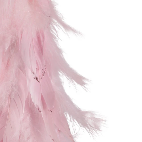 Northlight Glittered Layered Feather Cone Tree Christmas Decoration - 19.5" - Pink 8 Northlight Glittered Layered Feather Cone Tree Christmas Decoration - 19.5" - Pink - Image 6