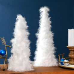 Northlight Layered Wispy Feather Cone Tree Christmas Decoration - 19.5" - Winter White 10 Northlight Layered Wispy Feather Cone Tree Christmas Decoration - 19.5" - Winter White -Northlight Christmas northlight sh96149 sh96146 styled 95906.1727404101
