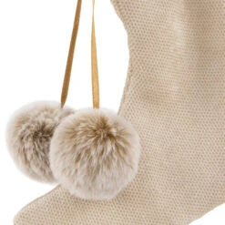 Plush Stockings Christmas Ornaments - 7.5" - Beige And Brown - Set Of 2 -Northlight Christmas northlight sh96167 04 81466.1721695500