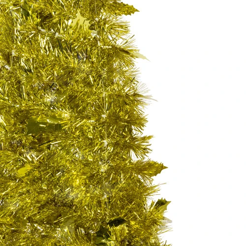 Northlight Tinsel Pop-Up Artificial Christmas Tree - 6' - Gold - Unlit 6 Northlight Tinsel Pop-Up Artificial Christmas Tree - 6' - Gold - Unlit - Image 4