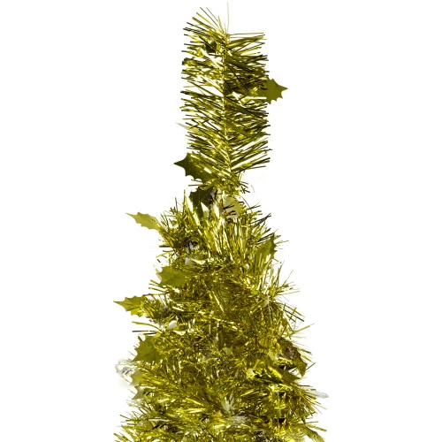 Northlight Tinsel Pop-Up Artificial Christmas Tree - 6' - Gold - Unlit 7 Northlight Tinsel Pop-Up Artificial Christmas Tree - 6' - Gold - Unlit - Image 5