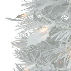 Northlight 6' Pre-Lit White Tinsel Pop-Up Artificial Christmas Tree, Clear Lights -Northlight Christmas northlight sm92159 4 80753.1665087803