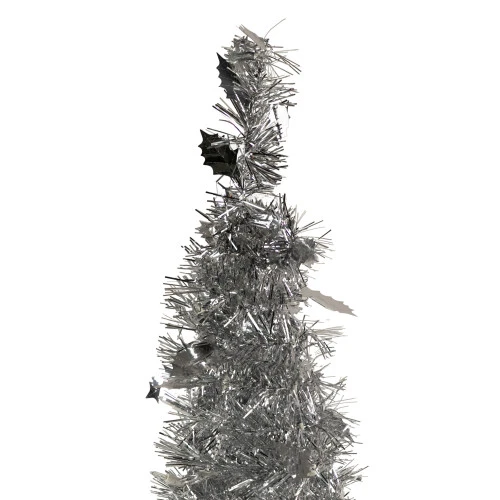 Northlight 6' Silver Tinsel Pop-Up Artificial Christmas Tree, Unlit 6 Northlight 6' Silver Tinsel Pop-Up Artificial Christmas Tree, Unlit - Image 4