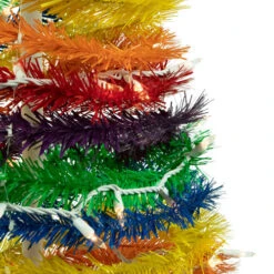 Northlight 4' Pre-Lit Rainbow Tinsel Pop-Up Artificial Christmas Tree, Clear Lights 10 Northlight 4' Pre-Lit Rainbow Tinsel Pop-Up Artificial Christmas Tree, Clear Lights -Northlight Christmas northlight sm92175 3 01001.1645663579