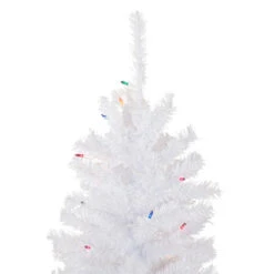 Northlight 4' Pre-Lit Woodbury White Pine Slim Artificial Christmas Tree, Multi Lights -Northlight Christmas northlight sm92879 3 updated 65976.1652460142