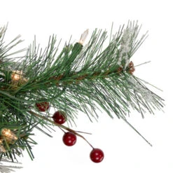 4' Pre-Lit Frosted Carolina Berry Spruce Artificial Christmas Tree, Clear Lights -Northlight Christmas northlight sm92899 4 34461.1652460140