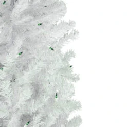 Northlight 6.5' Pre-Lit Woodbury White Pine Pencil Artificial Christmas Tree, Green Lights -Northlight Christmas northlight sm93087 2 44116.1645663897