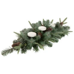 Northlight 32" Artificial Mixed Pine And Pine Cones Christmas Candle Holder Centerpiece -Northlight Christmas northlight sm93378 2 76945.1659124016