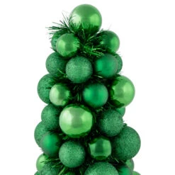 Northlight 3-Finish Shatterproof Ball Christmas Tree With Tinsel - 15.75" - Green -Northlight Christmas northlight sm93797 2 55325.1687874896